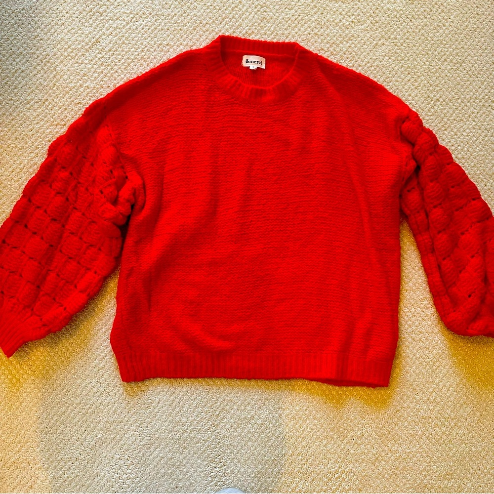 Beautiful red sweater by &Merci size small